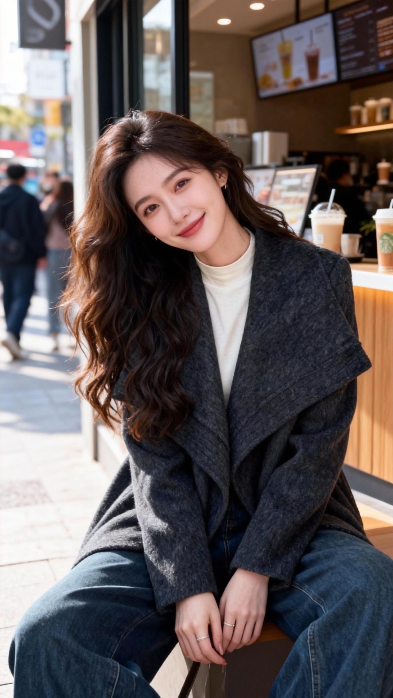 毛呢外套太好看了吧！女装时髦穿搭时尚今天穿什么