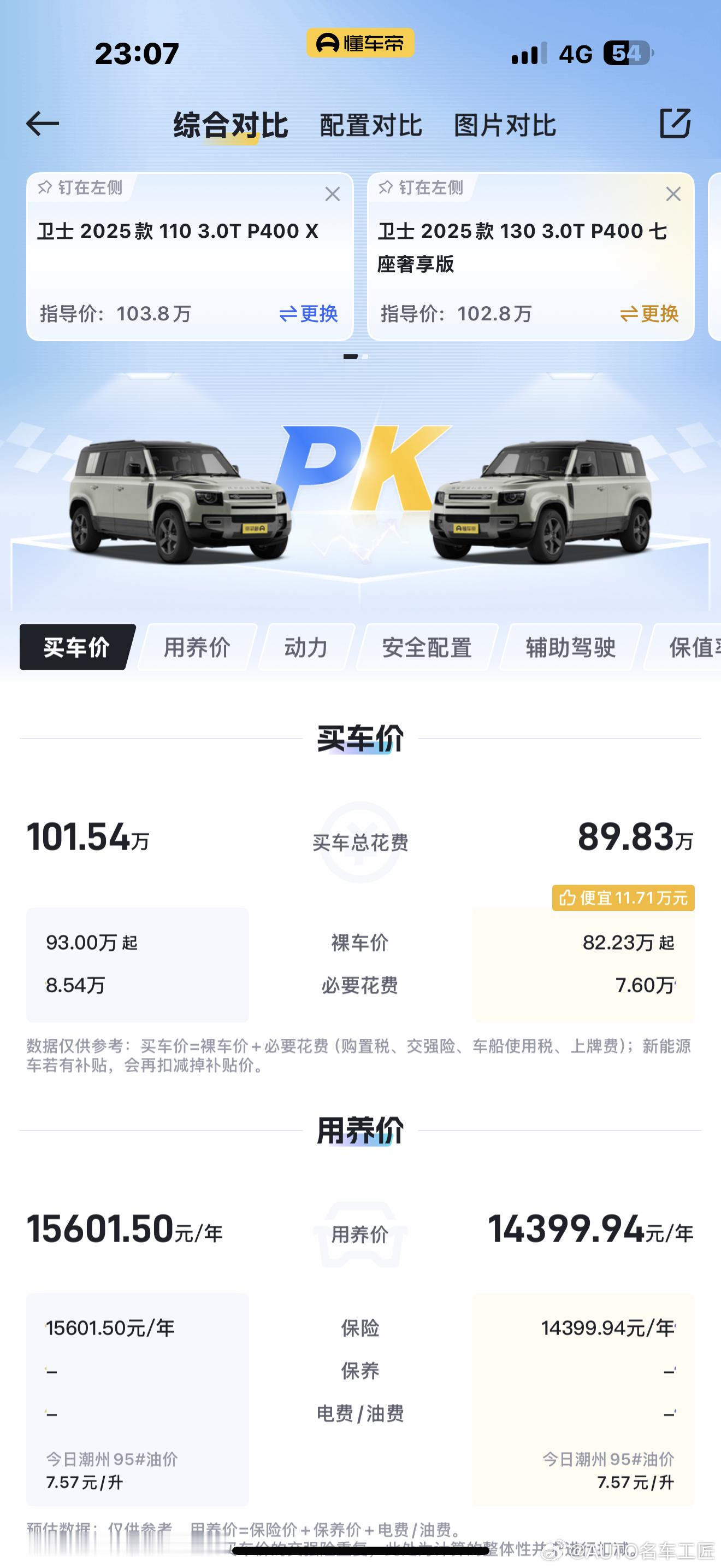突然发现路虎卫士130比110便宜很多，这是为什么呢？说实话130真的感觉太长了