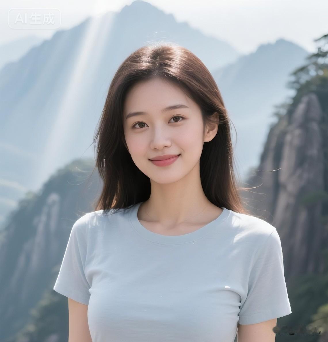晨光漫洒万山秋，静立崖边听风柔。纵使人间多跌宕，心有山海不？？🍃
