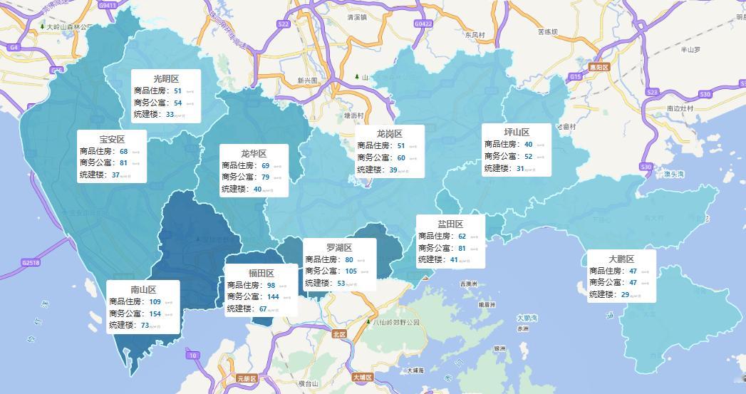 以下是深圳所有区楼盘数量，你准备在哪买房？另外都说深圳是炒房示范区，但忽略了深圳
