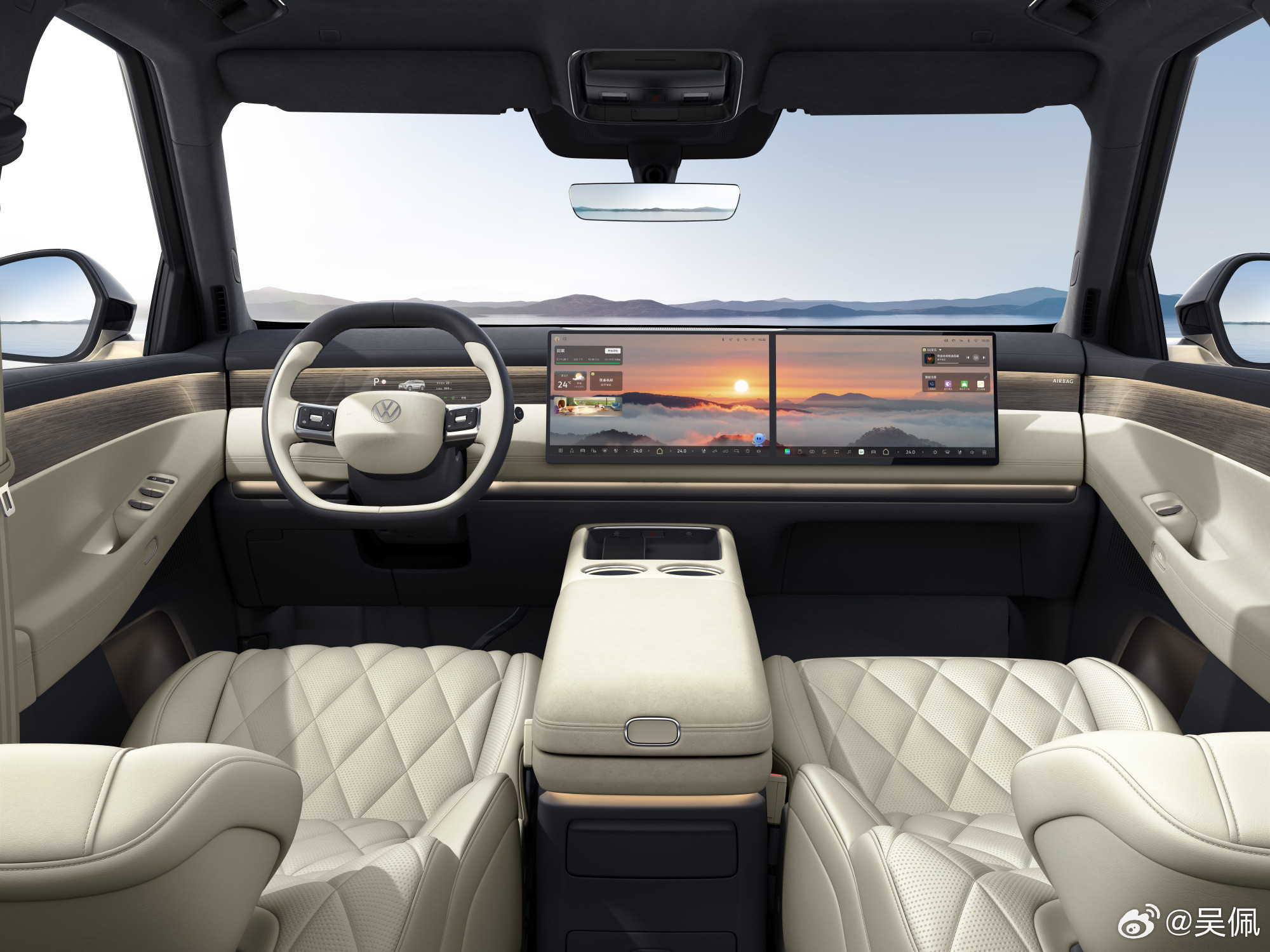 上汽大众ID.ERA9X内饰首发，屏幕很大很实用，1-10分你打几分？IDE