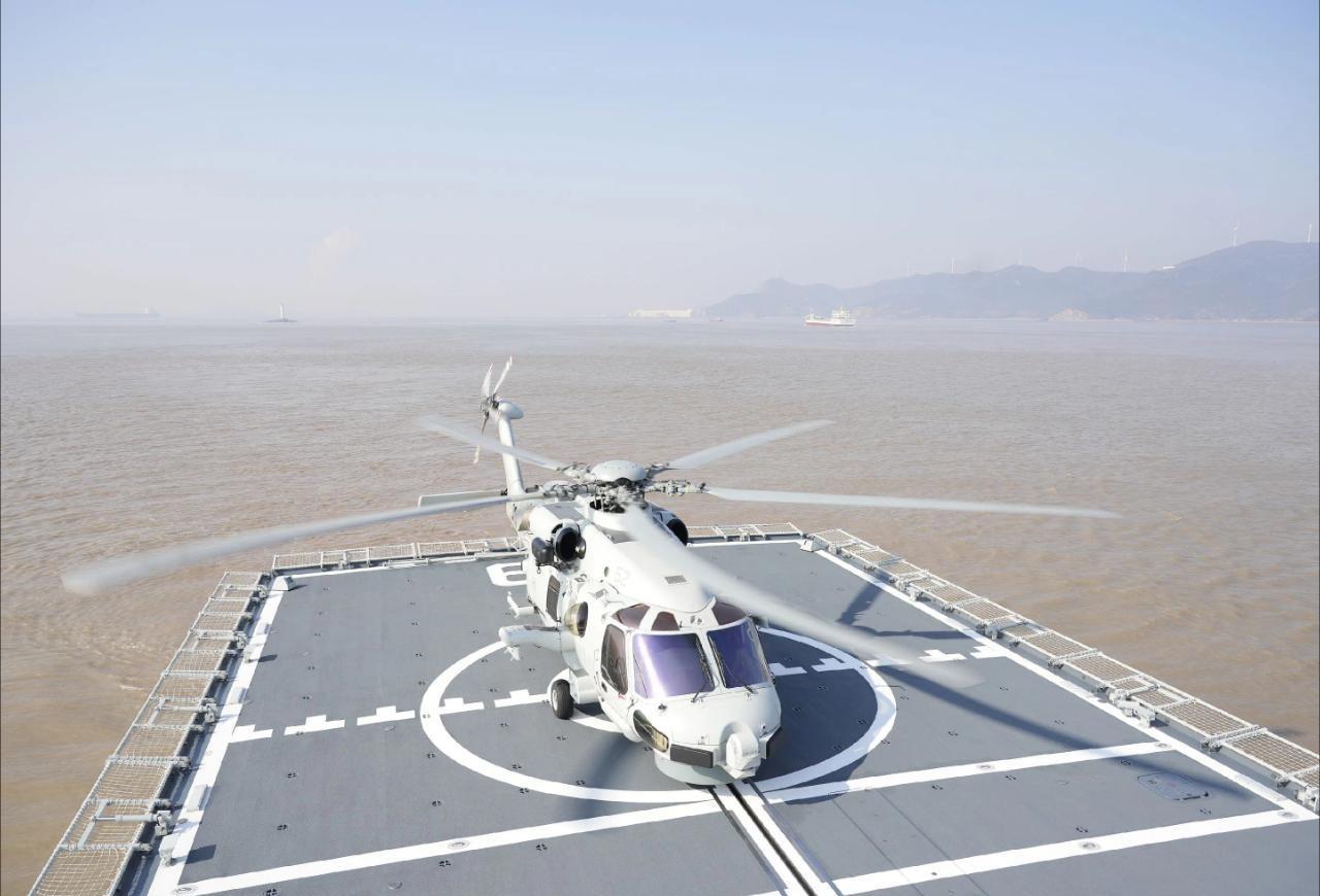 鱼跃龙门：直20F亮相054A改进型519阜阳舰，我军反潜能力再上新台阶这说