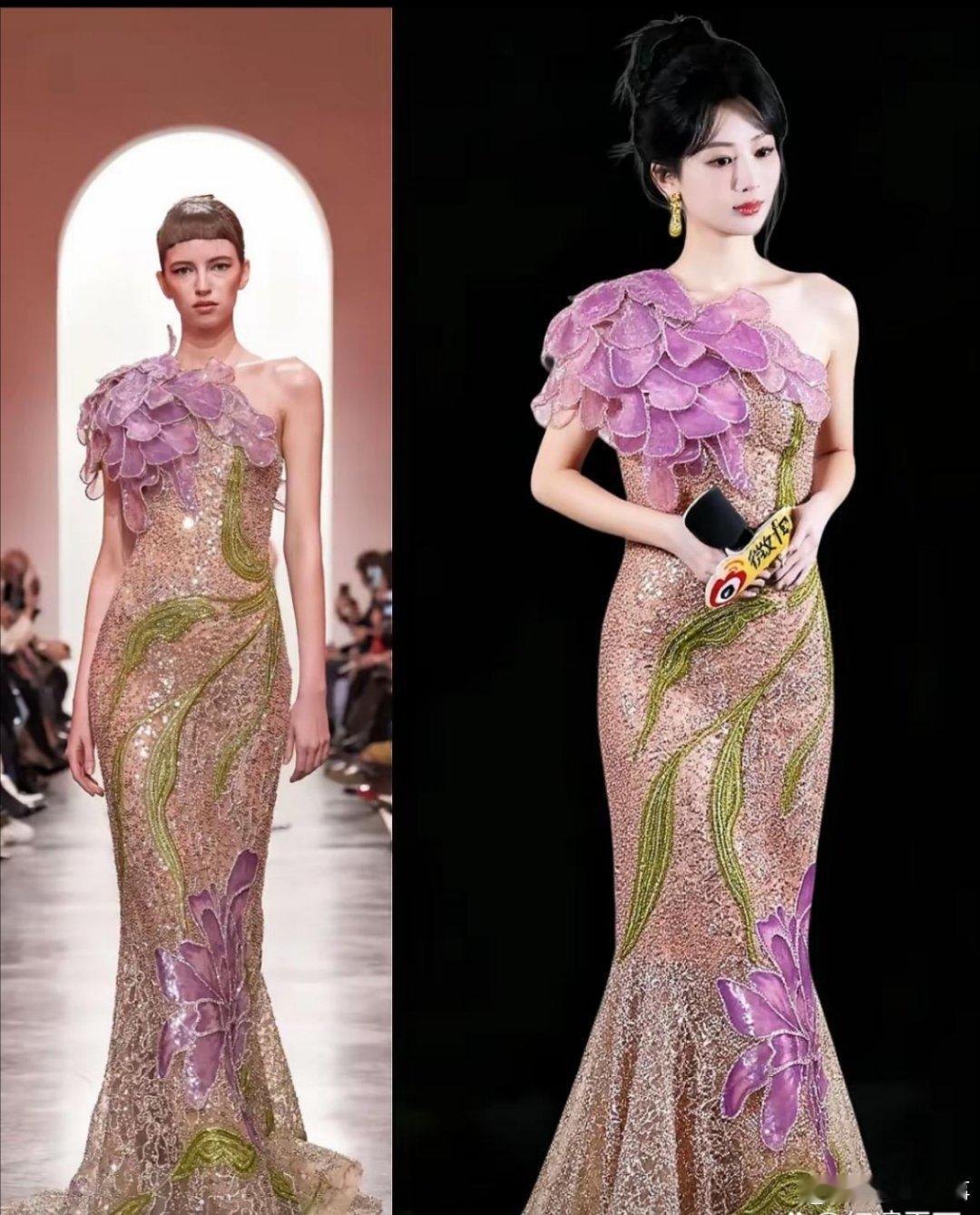 宝子们！杨紫白玉兰礼服好看不？杨紫三次提名白玉兰，这次为了选战袍可太用心。我用那