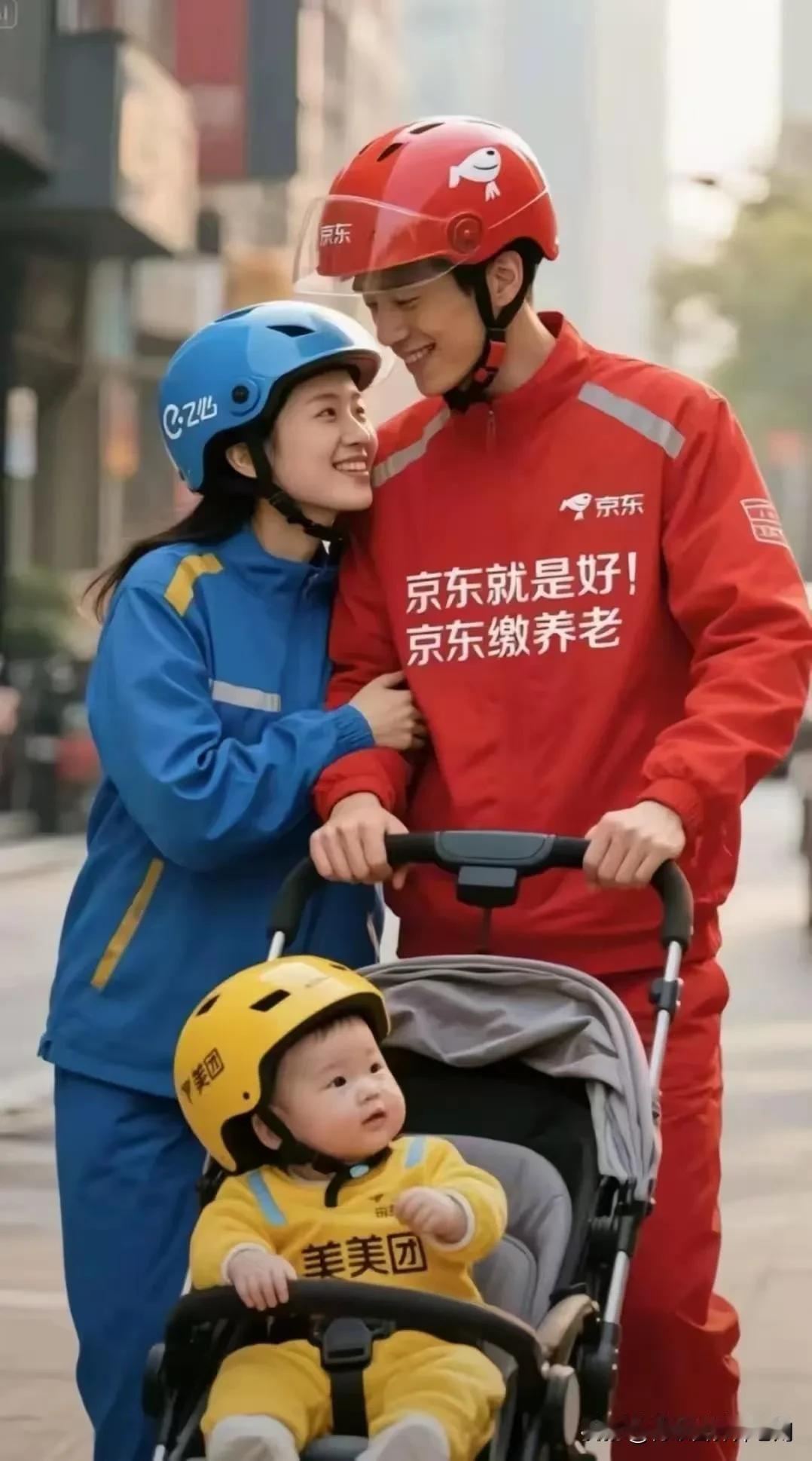 这是刘强东、章泽天三口人吗？第二、第三张图片都比较好理解，第一张怎么理解？现