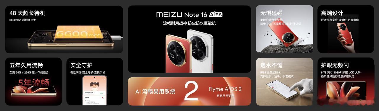 魅族Note16，展锐T8200，6.78英寸1080p120Hz105