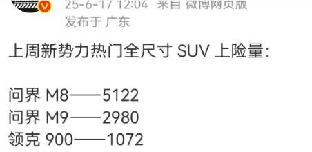 今年9系大型SUV的激烈竞争基本上已经尘埃落定。问界M98两兄弟拔得头筹