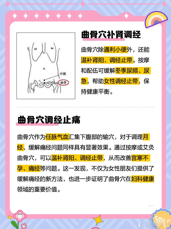 曲骨穴升肠温专论穴位定位下腹正中线上，耻骨联合上缘中点处核心机理曲骨穴为任脉与