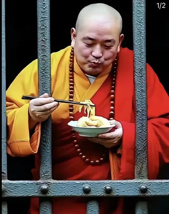 少林寺花和尚释永信这辈子确实太值了！近日，有网友晒出释永信在监狱里的一张照片，照