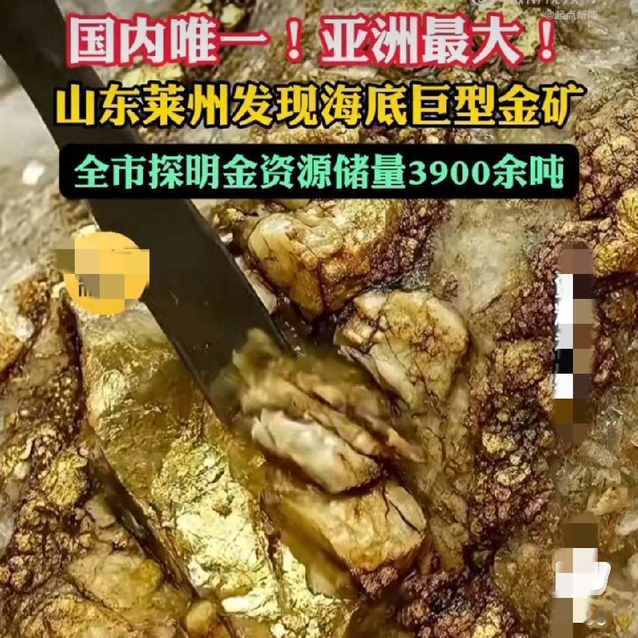 挖到宝了！山东这片海藏着亚洲最大金矿谁能想到，沉睡的海底竟藏着一座“黄金宝