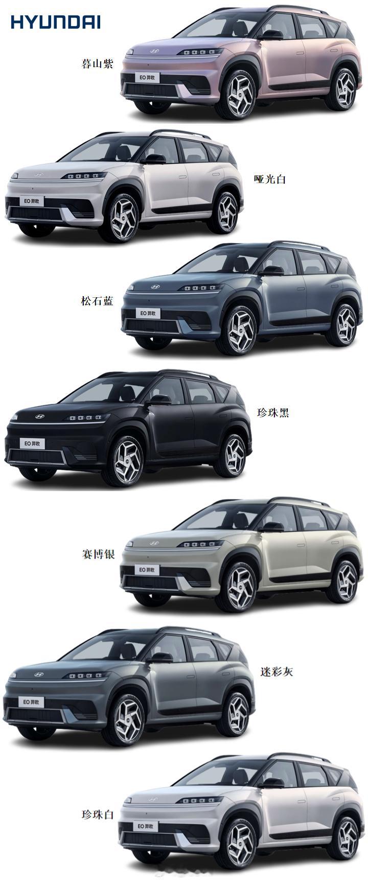 北京现代羿欧EO【新车选色】北京现代羿欧EO，哪个颜色好看🙌​​​