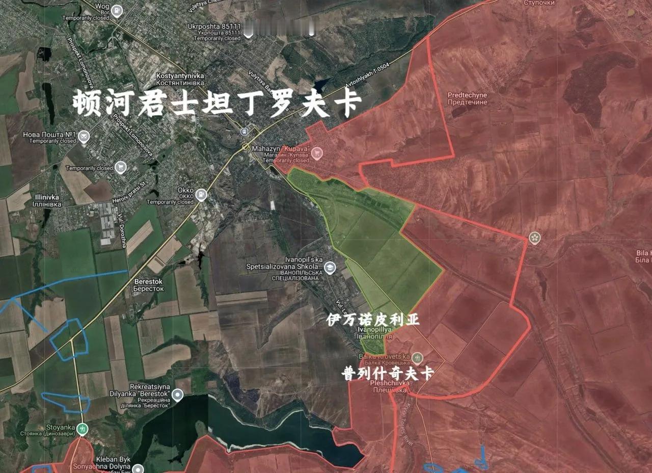 俄军南部集群对顿河康斯坦丁诺夫卡（顿河君士坦丁罗夫卡）城区的攻击到目前仍然只有一