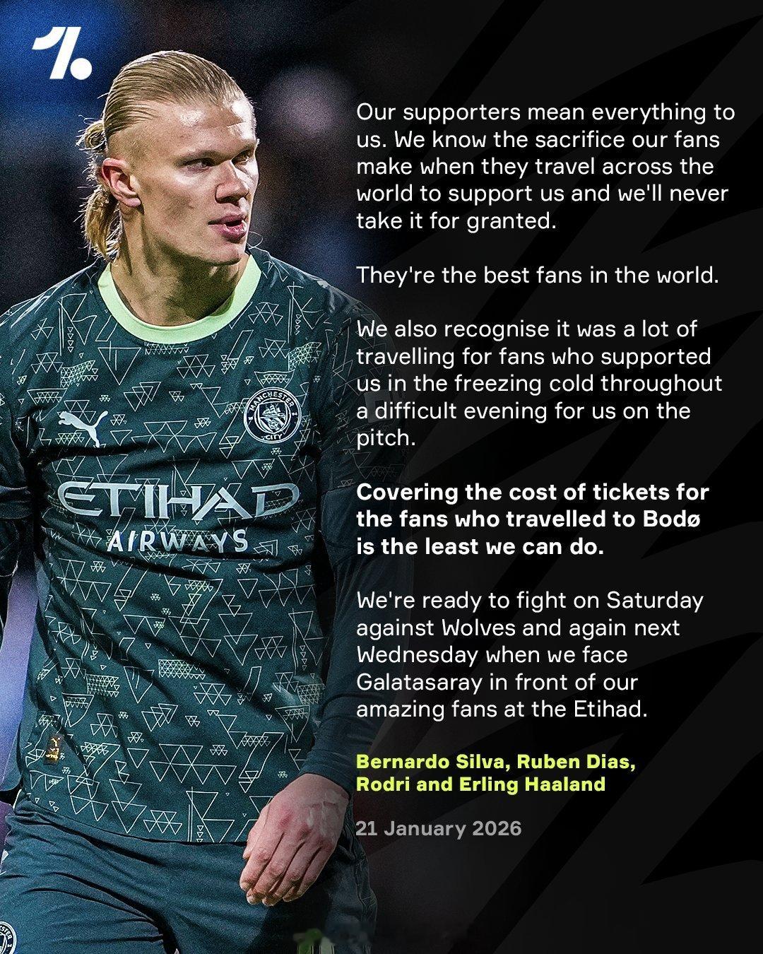 【输球怪我！曼城球员为球迷报销球票】博德闪耀3比1曼城，球队的表现让人失望，曼城