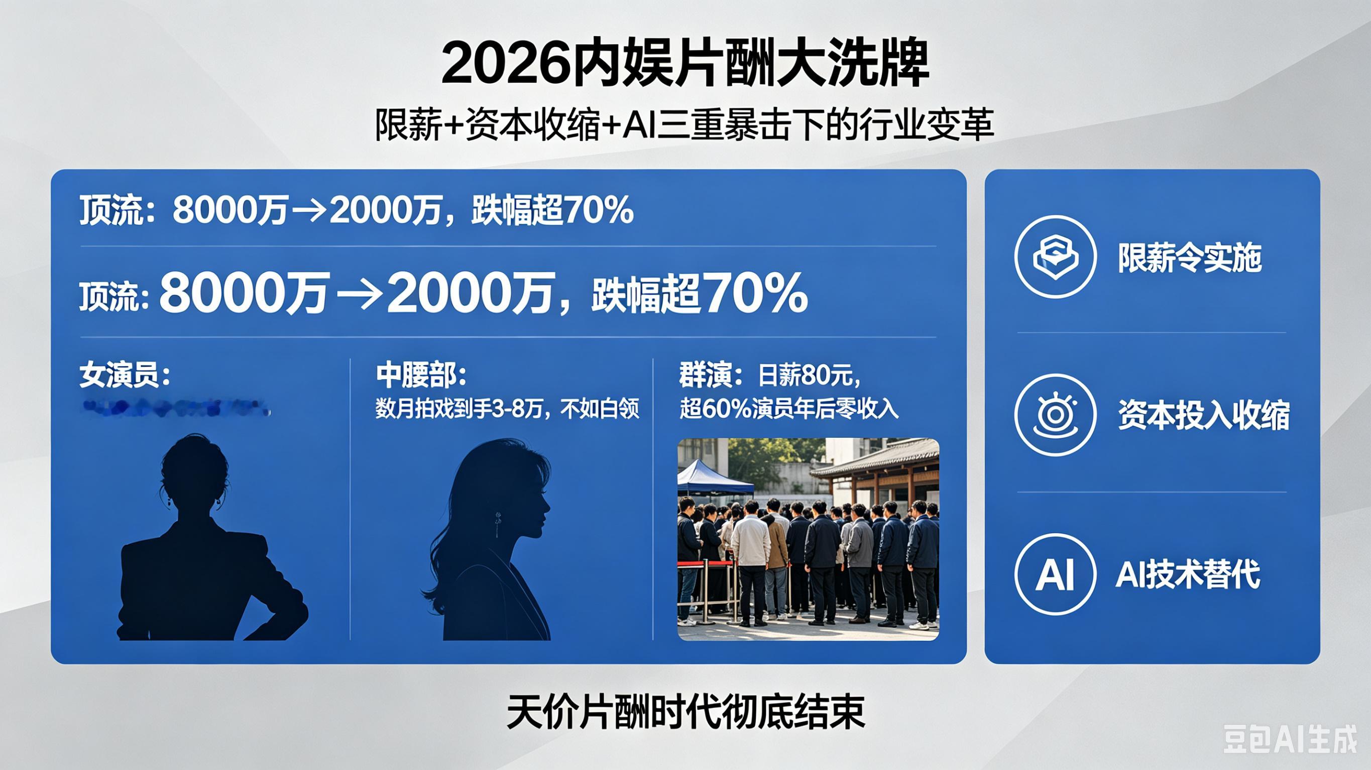 曝演员片酬正在调整网传26内娱片酬大洗牌📉-顶流：8000万→2000万，
