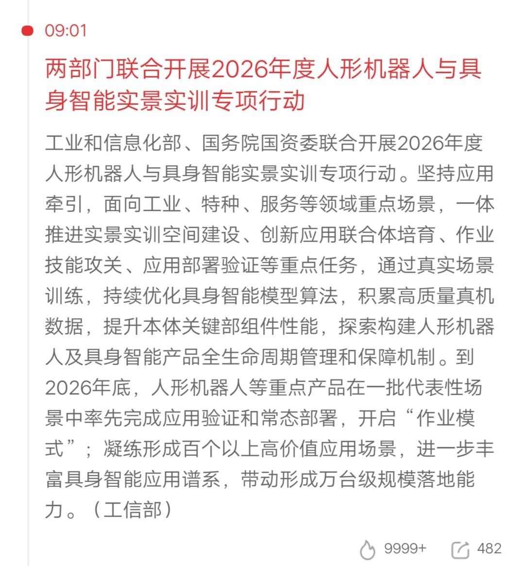 人形机器人重磅利好，有机会成为新主线吗？