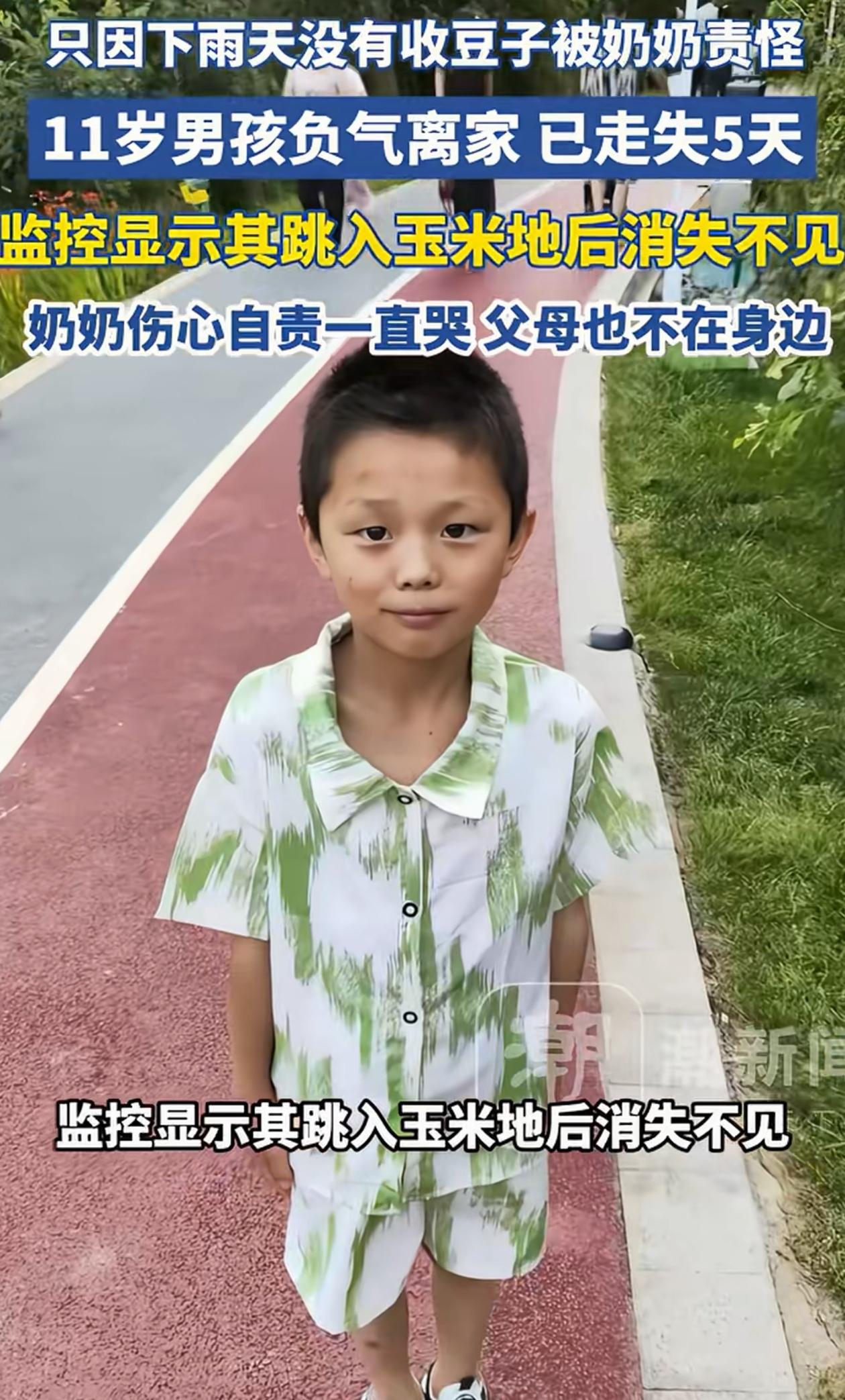 担心的事情还是发生了！云南昭通，11岁男孩因为忘了帮奶奶收豆子，被奶奶痛骂，一赌