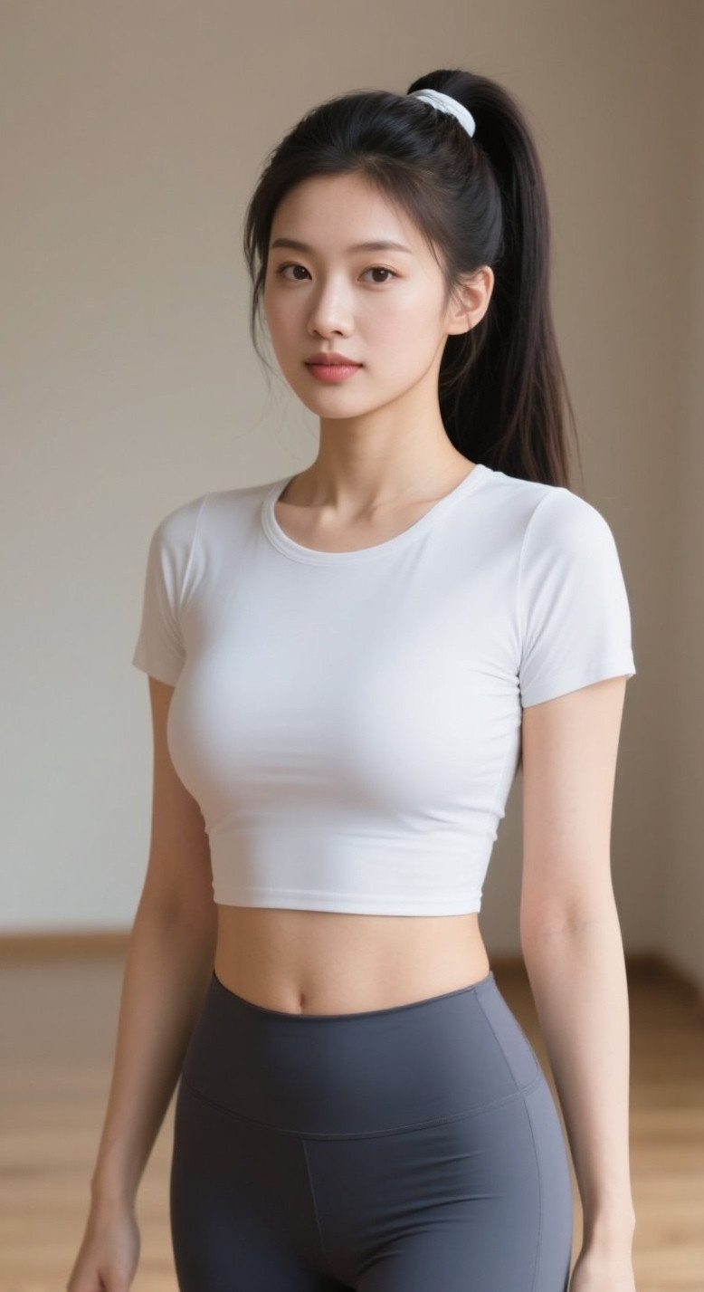 甜美少妇瑜伽穿搭，柔韧身姿尽显女人味