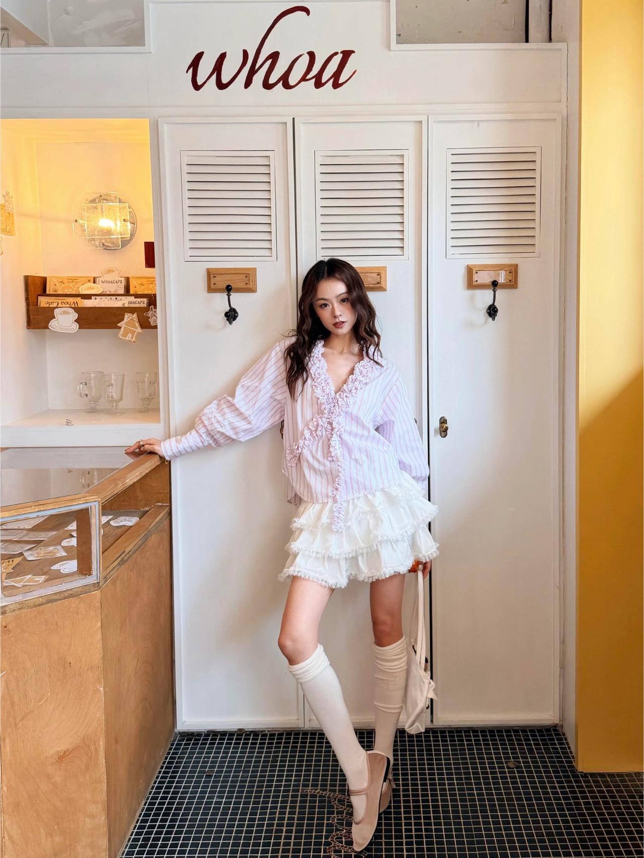 氛围感纯欲长袖短裙分享