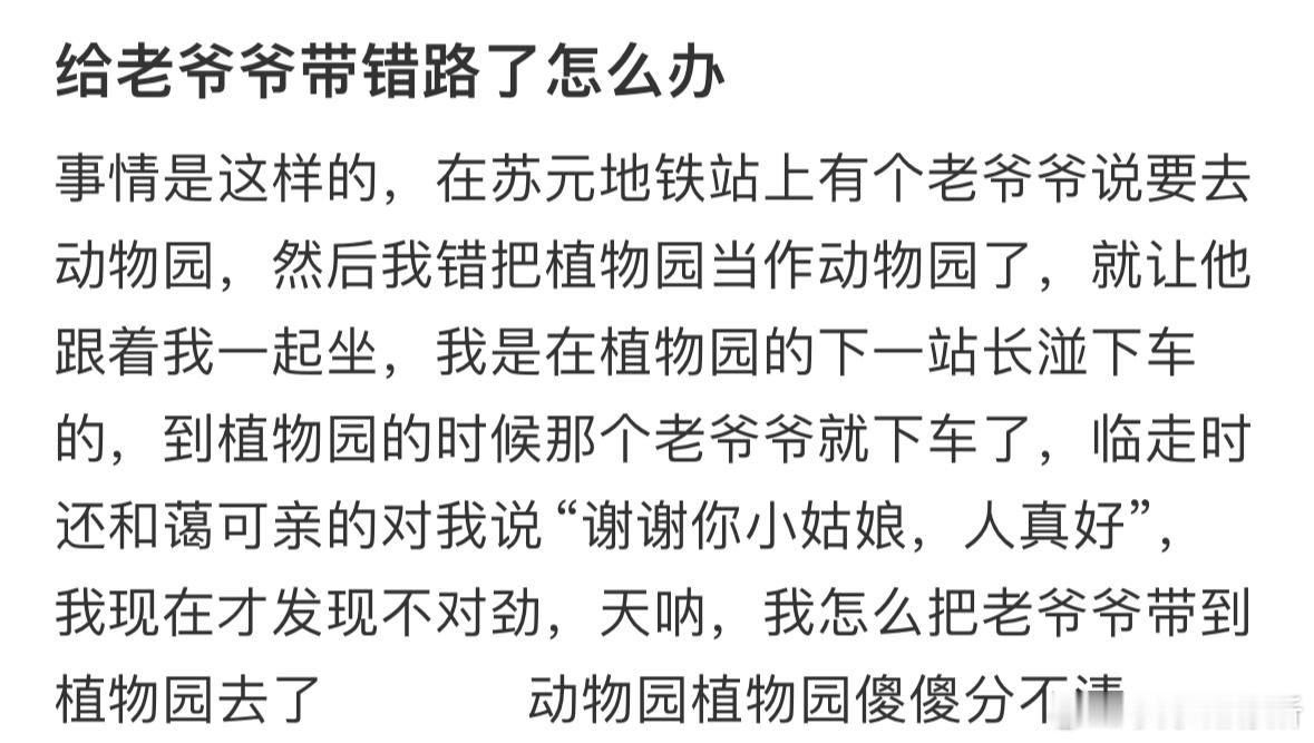 给老爷爷带错路了怎么办​​​
