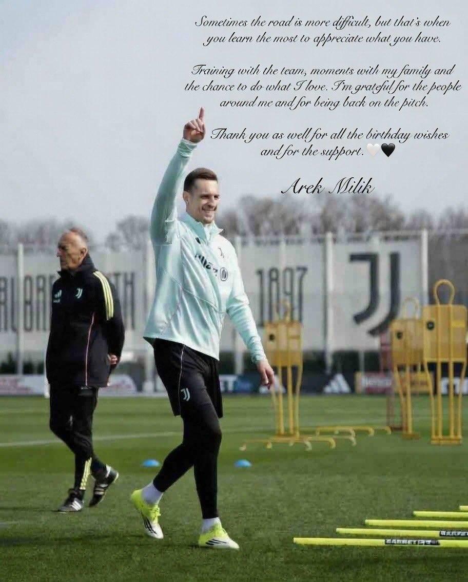 米利克几天前度过了自己32岁的生日，昨天复出回归球队训练的他在个人社媒上写道：