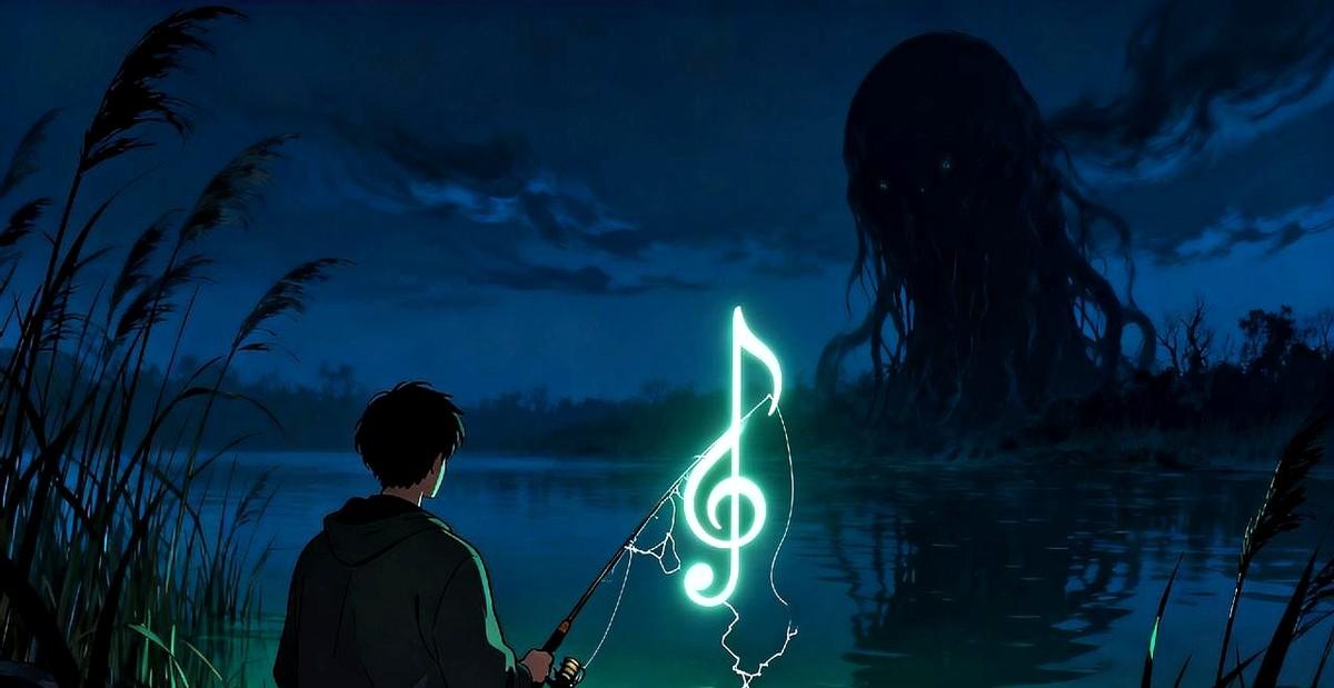 深夜钓鱼，鱼线唱歌千万别再钓了。这禁忌在钓鱼圈传得挺广，说深夜里鱼线要是无故