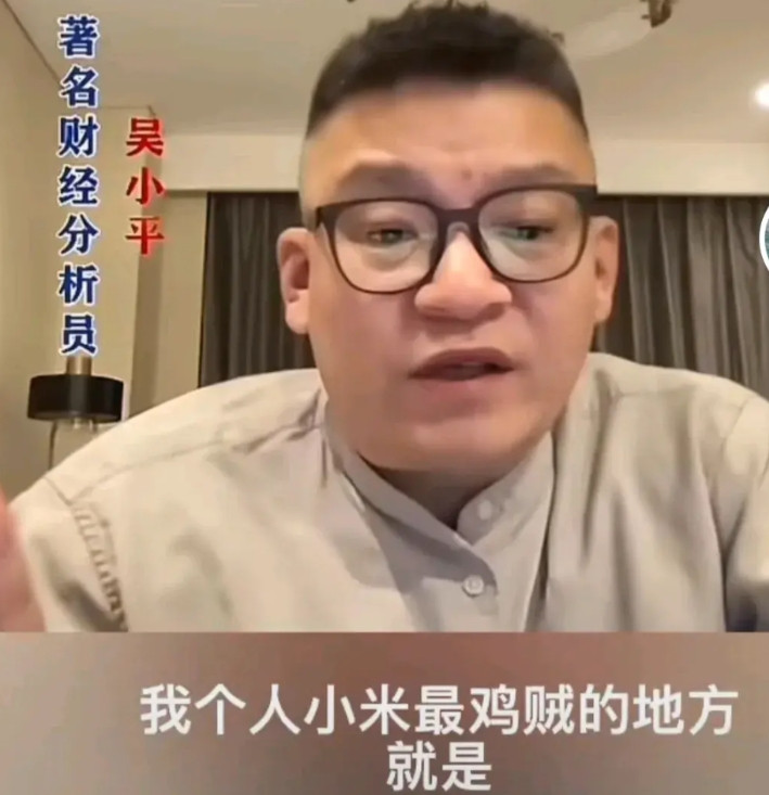 著名财经人吴小平，对小米的评价：没有真正的科技，什么都爱蹭，爱炒作，当人形机器