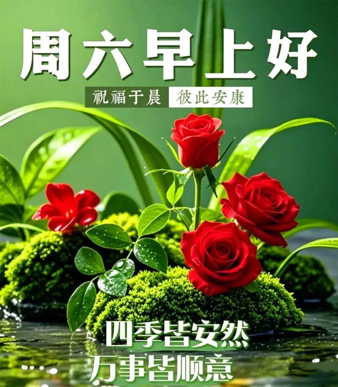 清晨又见艳阳天，微信互动问早安，你好我好大家好，一片情谊在心间。人生一世何所求，