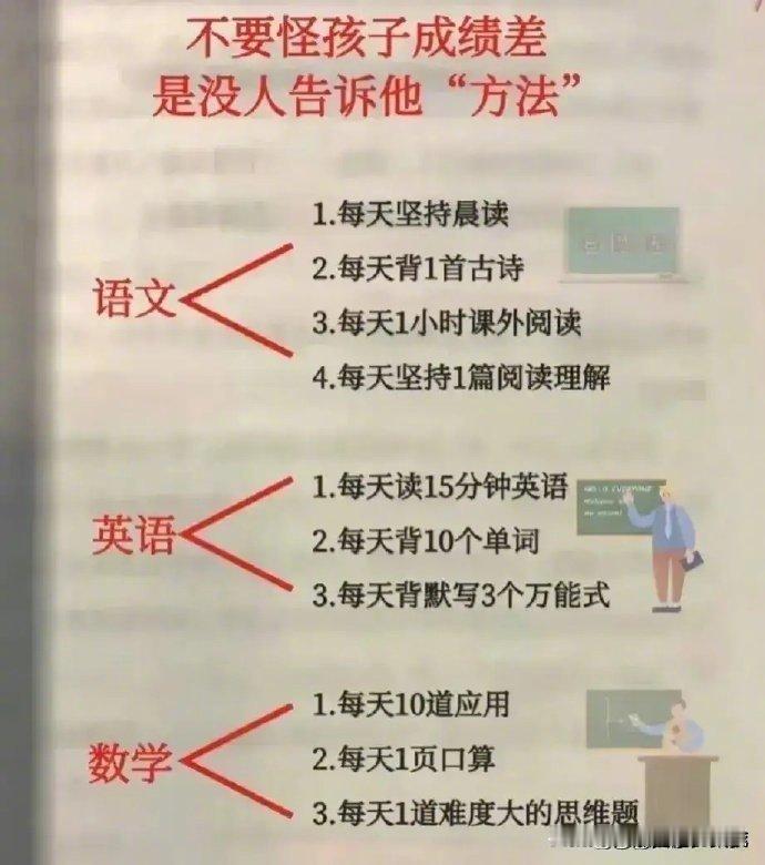 不要怪孩子成绩差，一定要告诉孩子，学霸的学习方法​​​