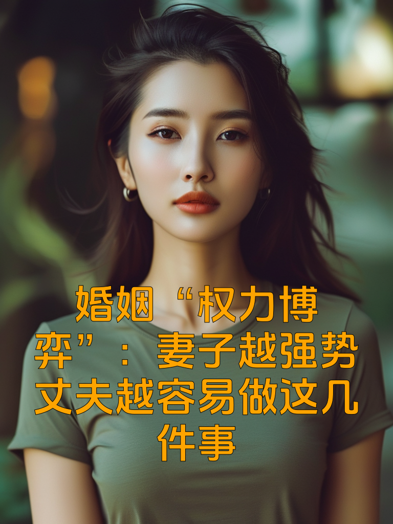 婚姻“权力博弈”：妻子越强势，丈夫越容易做这几件事
