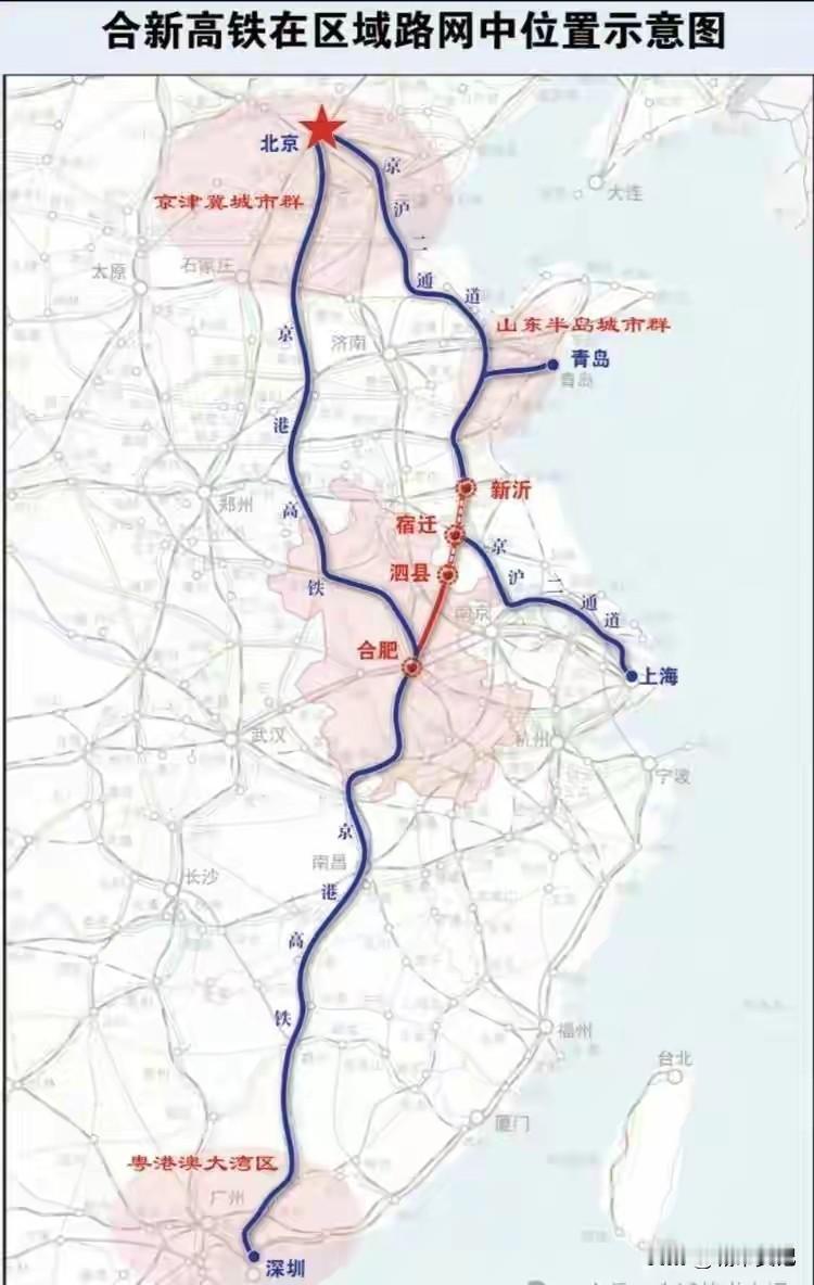 这就是合宿高铁的意义，国铁公司看的很长远。京沪二线经宿迁为支点，东南可以去长三