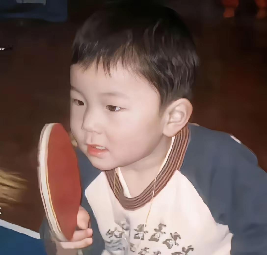 幼时的张本智和，小脸肉乎乎，胖嘟嘟得，白净的脸上满是“婴儿肥”，呆萌呆萌的，很是