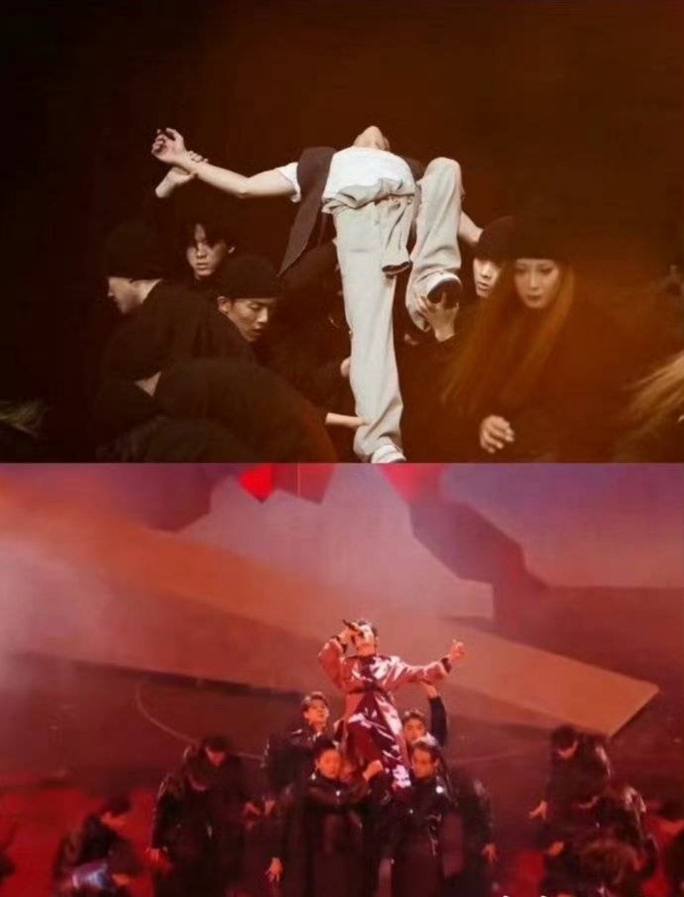 谁做的对比图？那我就点评一下。放在一起高下立判。王一博擅长跳舞，肢体控制精准又富