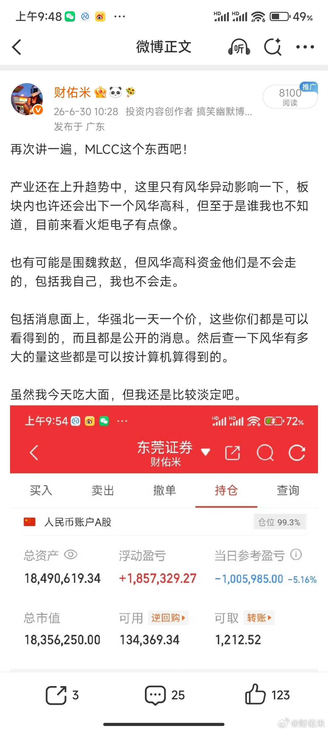 兄弟们，看到没有？果真是火炬电子带队。MLCC这条线还早着呢。风华高科，这是没办