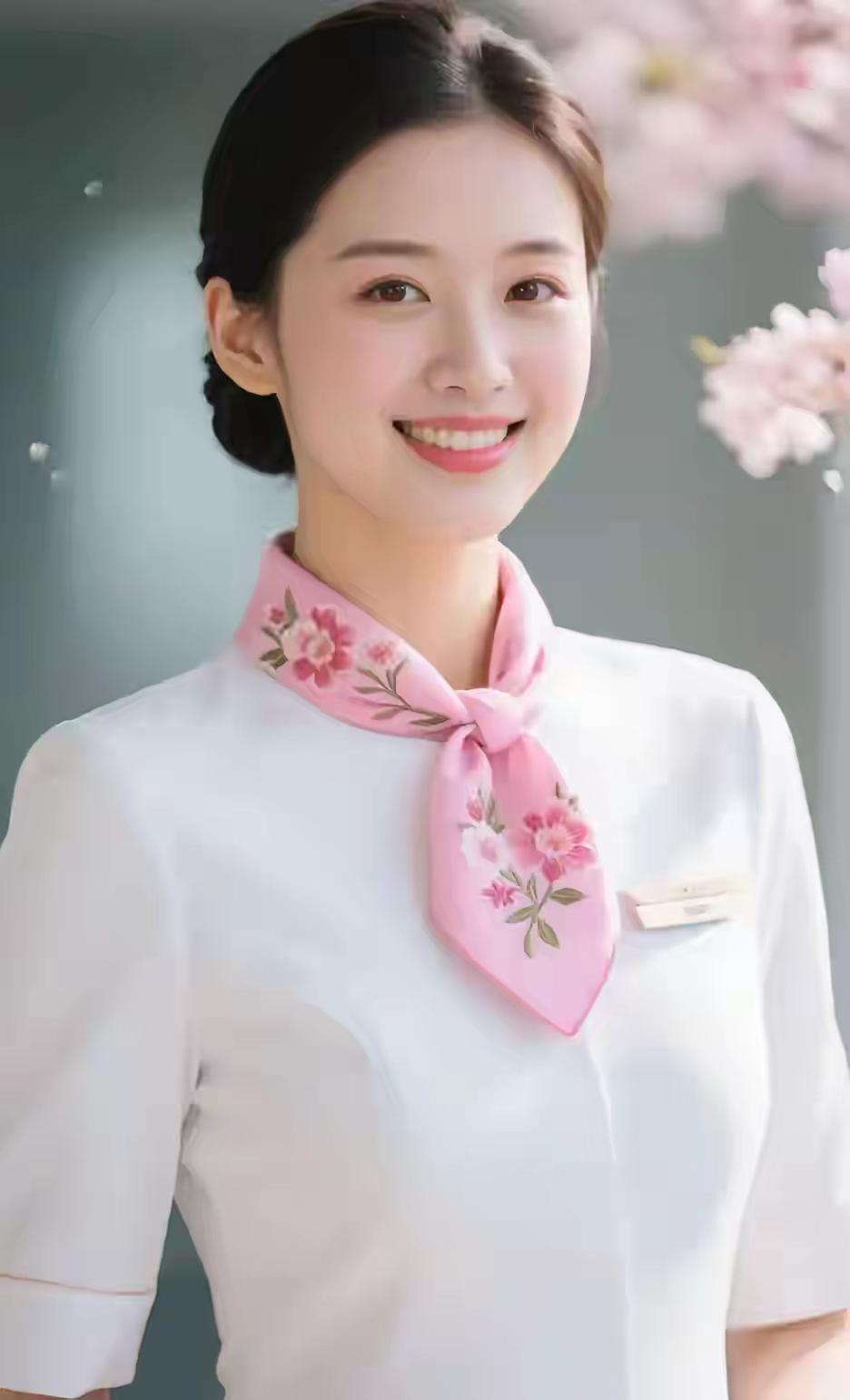 她面若桃花，肤如凝脂，一双明眸善睐，顾盼生辉，真正诠释了“翩若惊鸿，婉若游龙”的