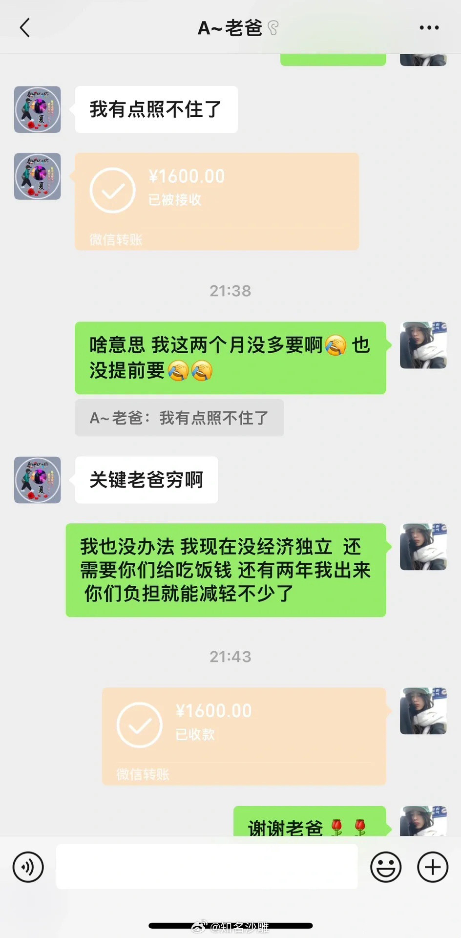 上了大学才发现原来要生活费那么难