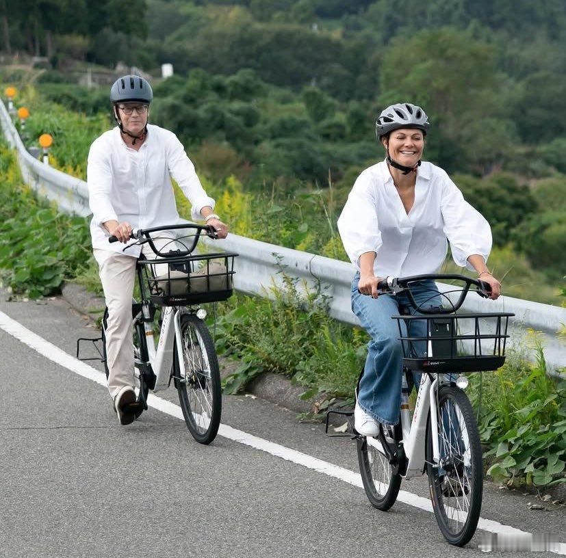 10月12日，维多利亚女王储和丹尼尔王子参观日本艺术岛屿-丰岛，一个丰富的自然与