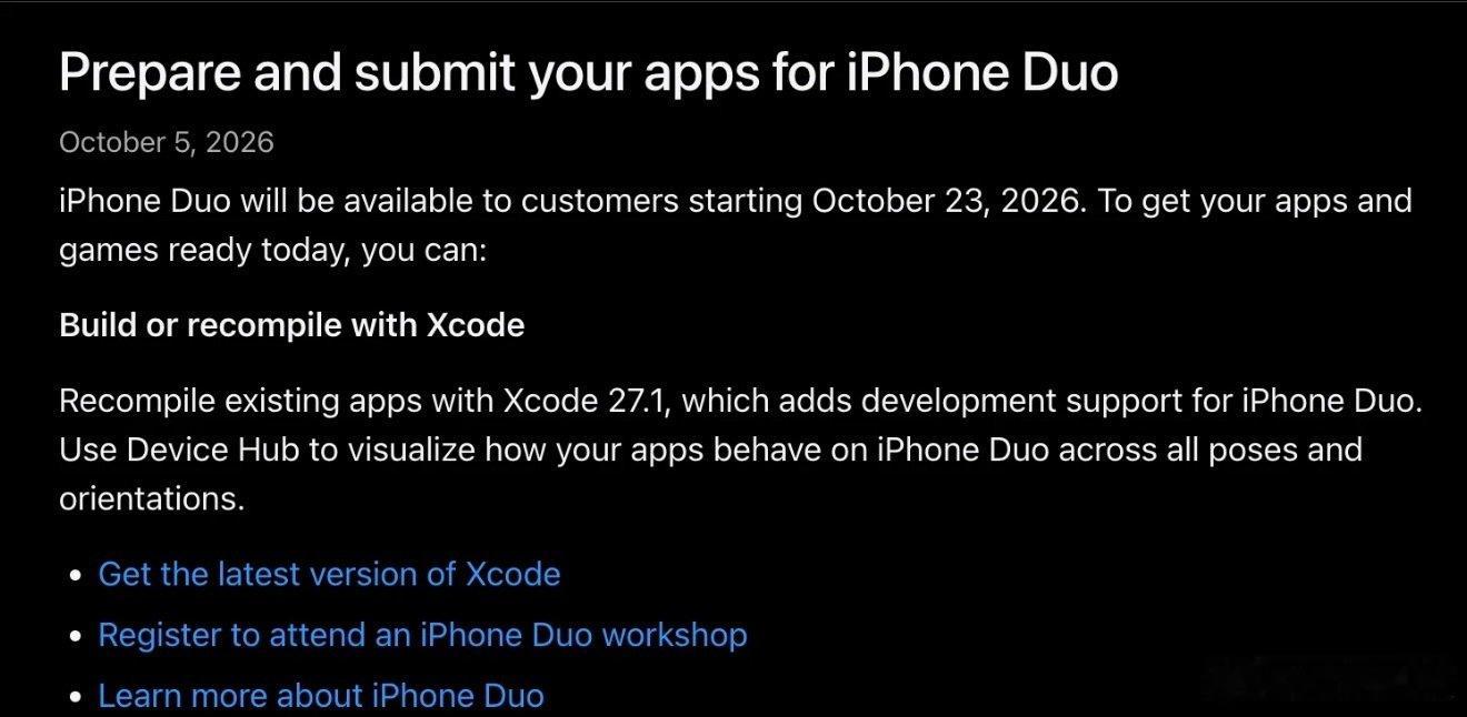 #iPhoneDuo强制适配#其实一直是这样，之前灵动岛也是强制要求适配，所以用户来说体验更好，这就