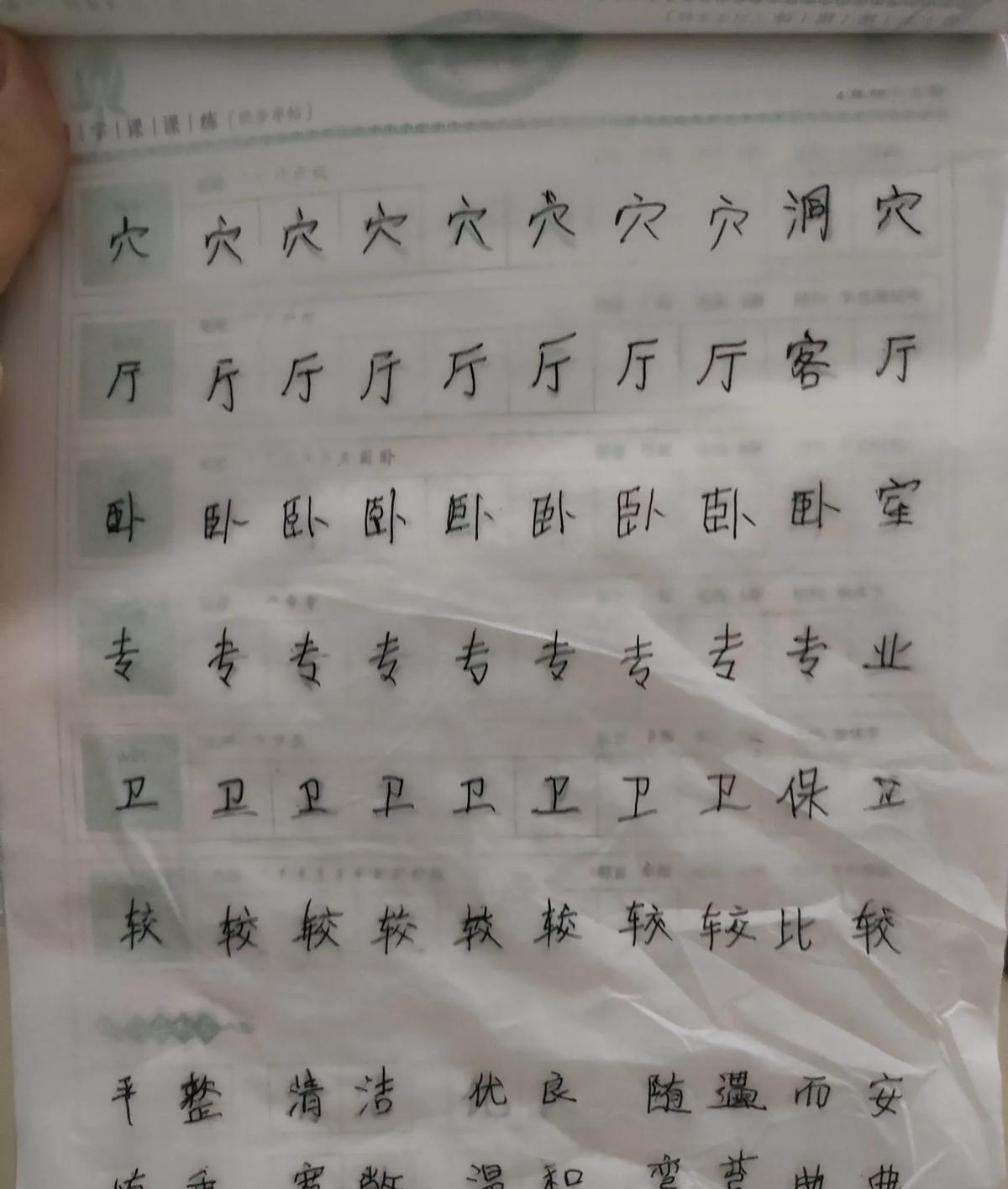 哥哥写字，弟弟急哭了下一秒，弟弟抢笔，纸上全是蚯蚓线大宝叫李奕辰，四年级，每
