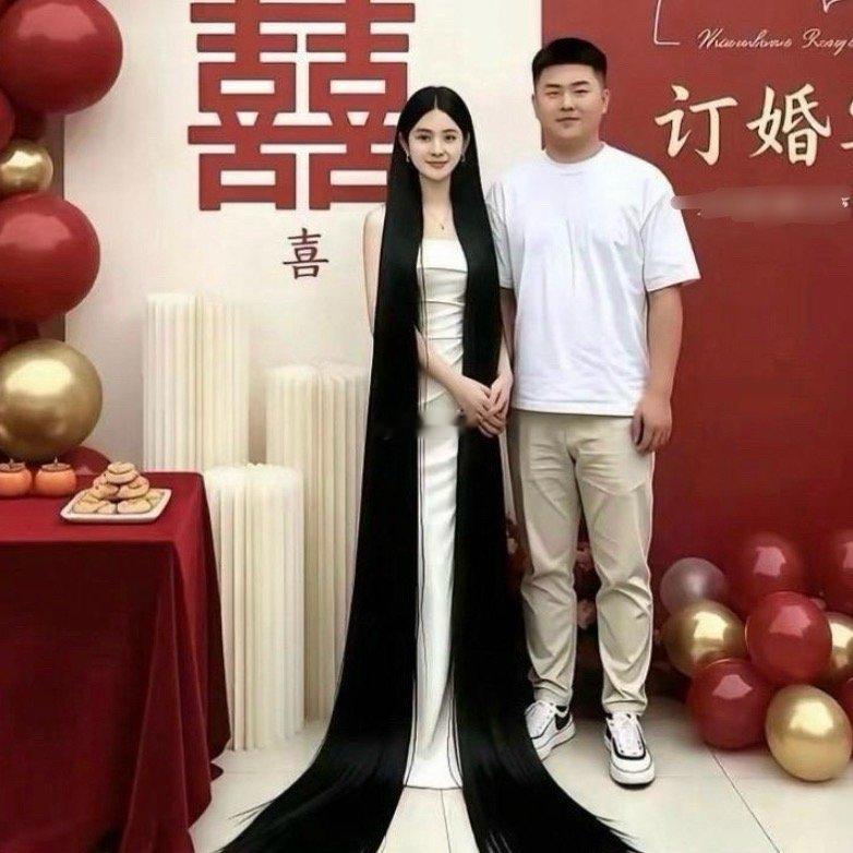 娶这么漂亮的媳妇头发都值好几万了吧