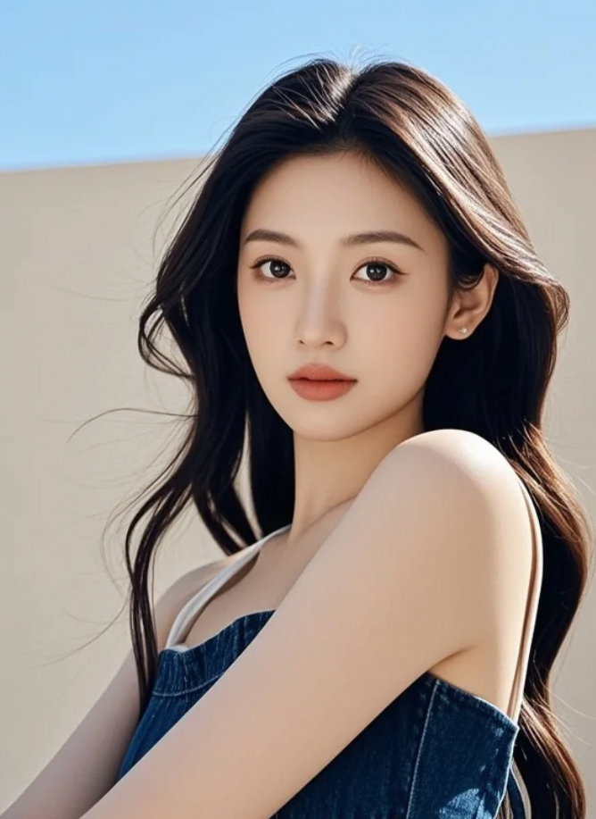 轮廓分明的倾城之颜：中国美女在阳光下的动人姿态