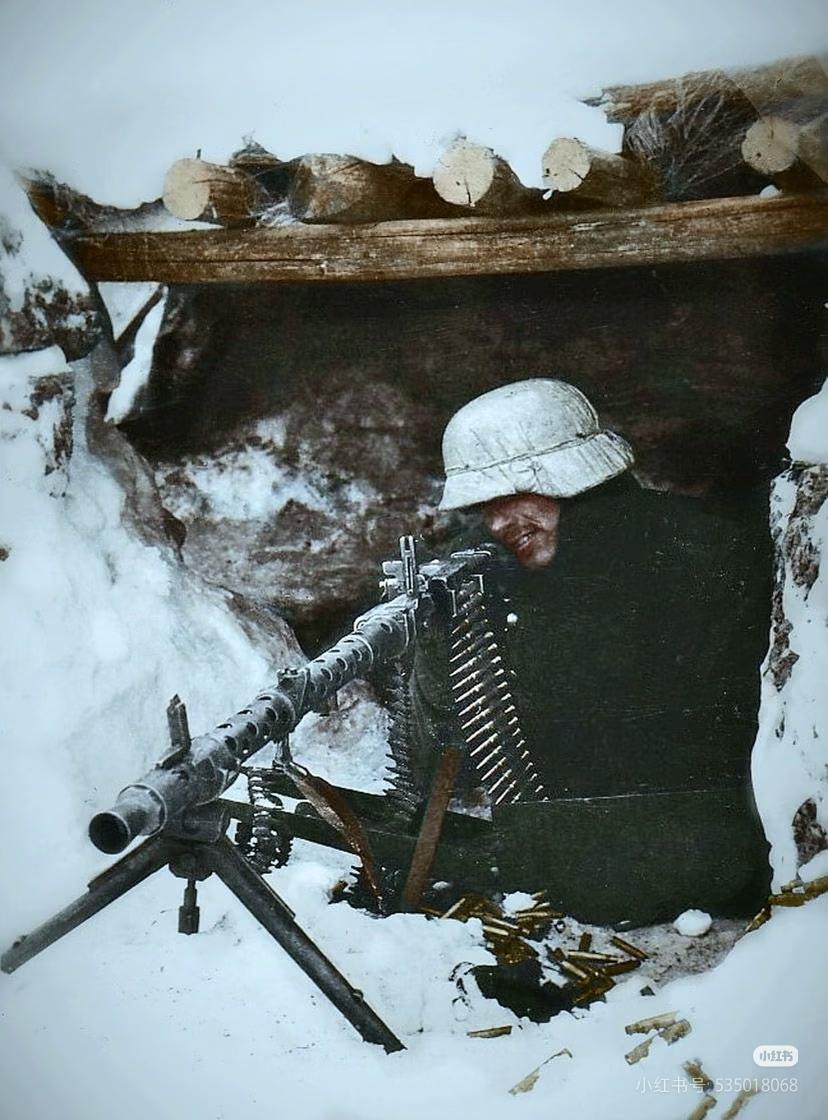 二战德国机枪射手手办场景模型