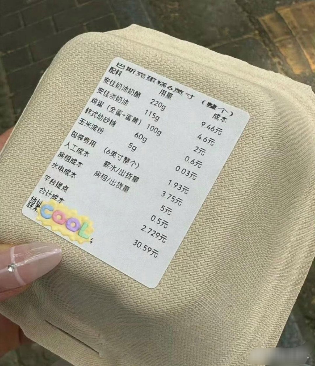 终于知道蛋糕为什么贵了