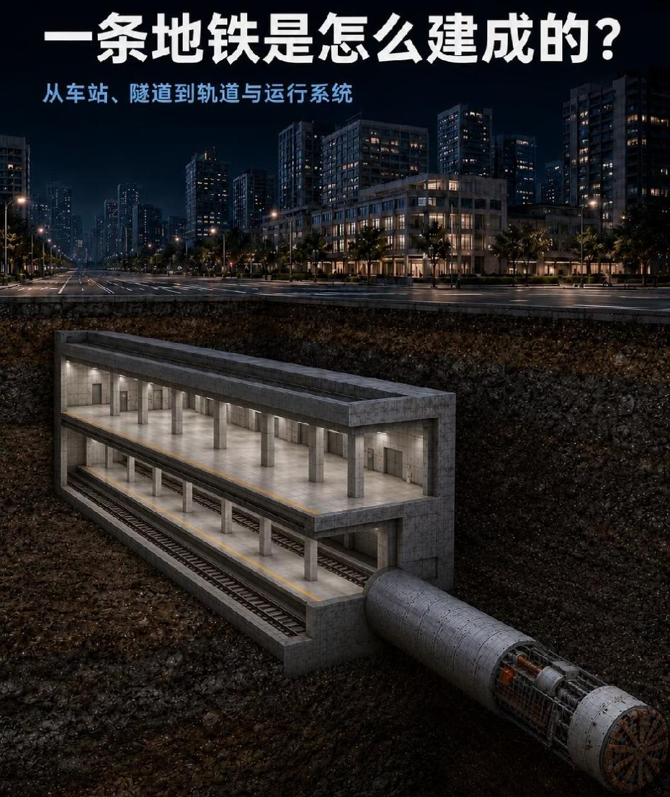 地铁是怎么建成的呢？？是怎么挖的？来看看↓↓↓↓↓↓之前家楼下的地铁站挖了整整