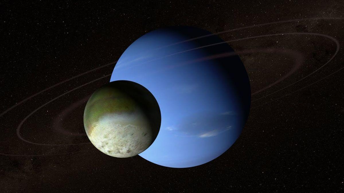 【海王星的一颗卫星逃过远古一劫！】在太阳系最遥远的冰巨行星旁边，海王星的卫星