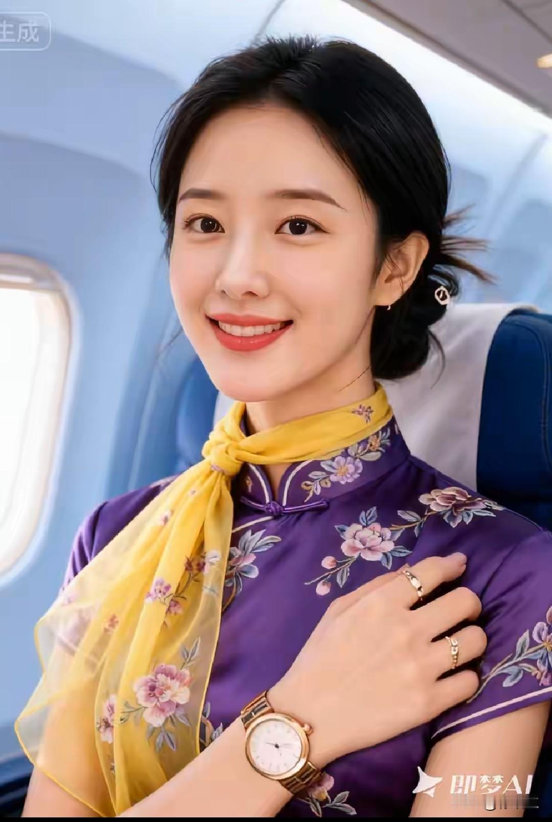 中国空姐，温婉贤淑云端紫韵，古典浪漫心素如兰，人淡如菊浮华过眼，俗尘不染