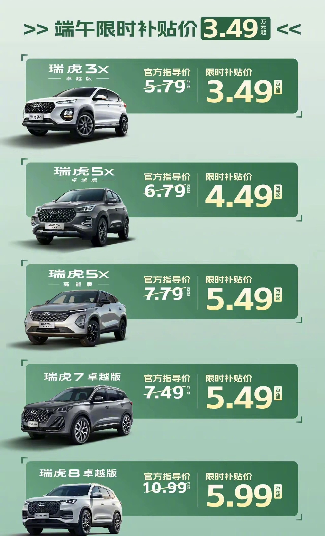 奇瑞这算是加入价格战了吗？​​​