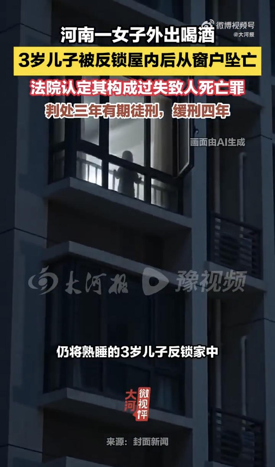 “我就出去喝个酒，孩子在家睡觉能出什么事？”河南固始县，一女子为了出门喝酒聚会，
