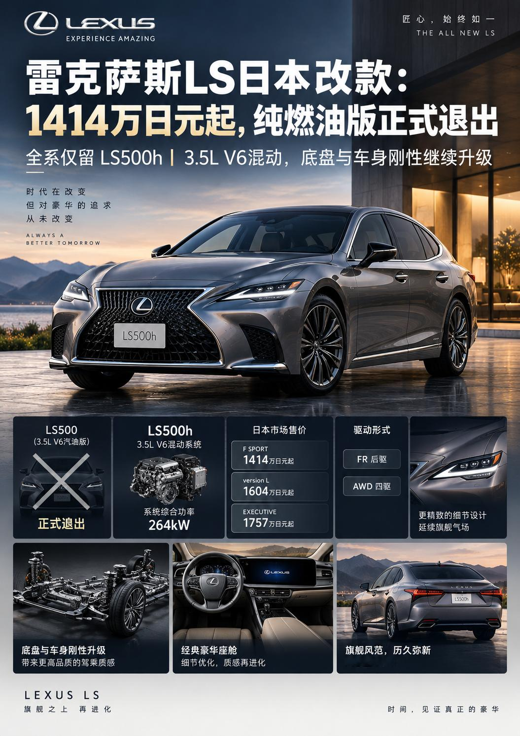 日系旗舰落幕！雷克萨斯LS砍掉纯燃油