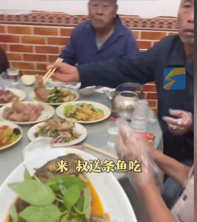 万万没有想到，河南周口，一男子带着家中白发老人到一家饭店吃饭，饭店老板又为他们端