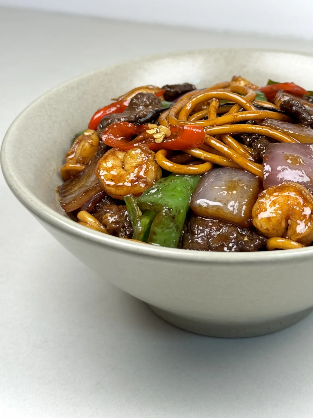 我的18💰晚餐｜一碗牛肉虾仁拌面