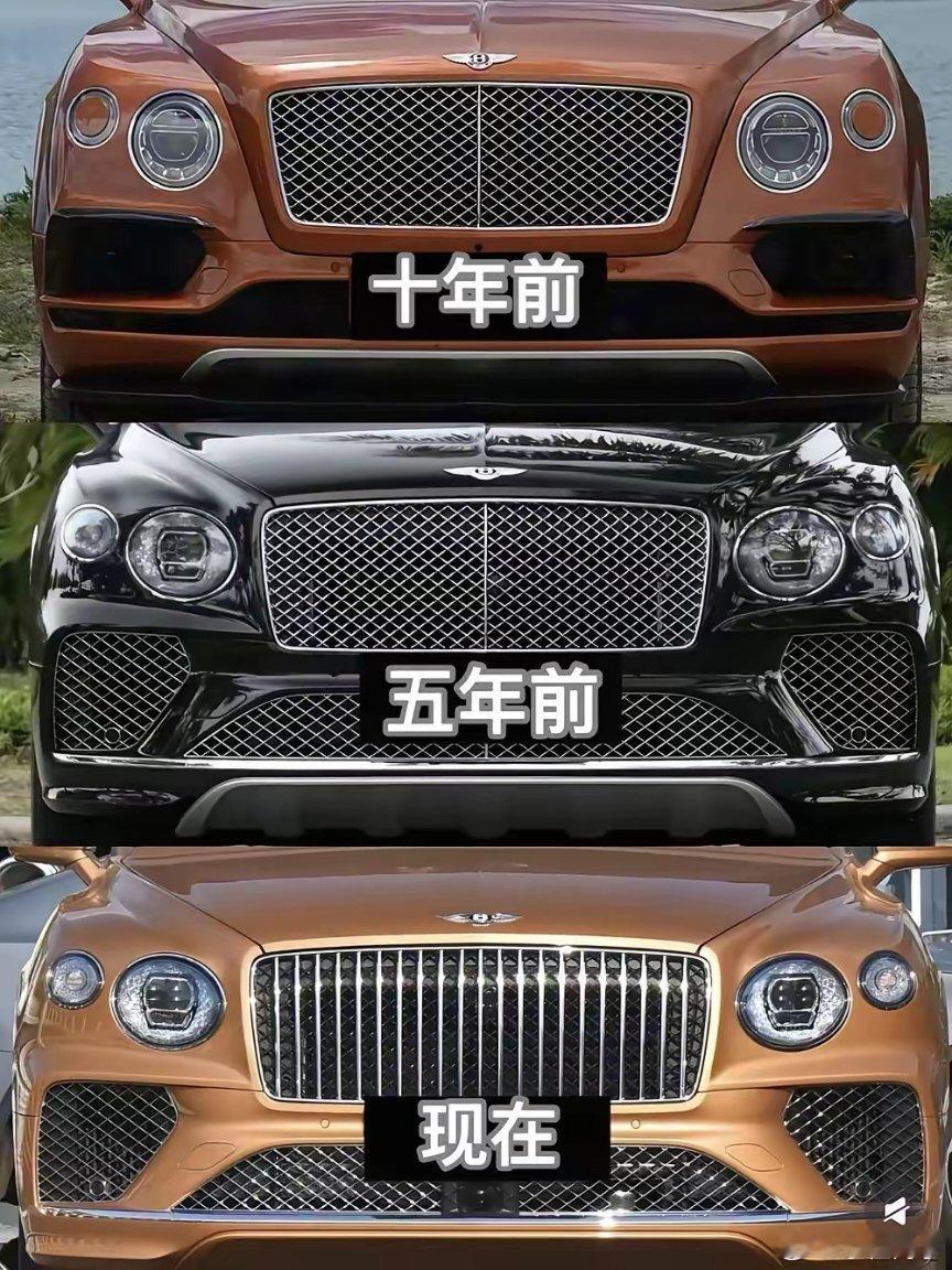 德系豪华SUV十年来的前脸对比宾利：设计师5年不用干活，进气格栅变成
